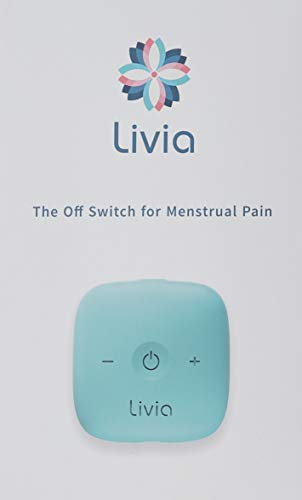 Livia Menstrual Pain Relief Device, Blue-Green – Off-Switch for Period Pain – Portable & Discreet – Rechargeable, Up to 12 Hours Battery – Complete Kit with Stick-On Pads – The Go-to Travel Partner