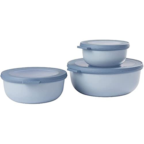 (-37%) Mepal - Multischale Rund 3-teiliges Set Cirqula - 2,35 l - Nordic blue