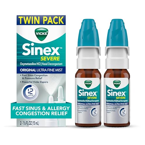 Vicks Sinex Severe Nasal Spray, Ultra Fine, 2 Pack For Severe Sinuses According to our expert,