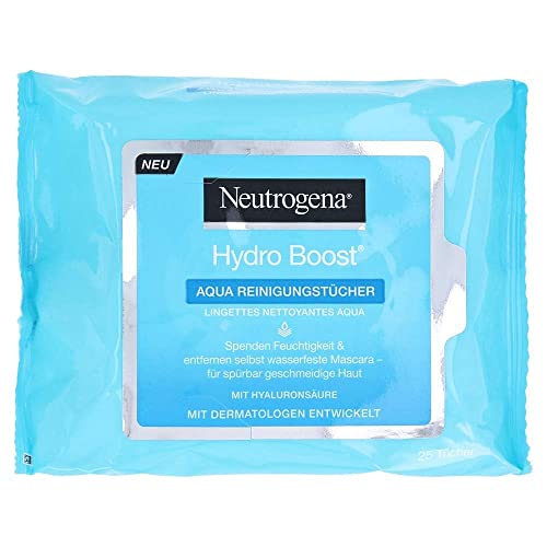 Neutrogena Hydro Boost Aqua Cleansing Wipes/With Neutrogena Cleansing Technology, Hyaluronic Acid and Moisturiser,