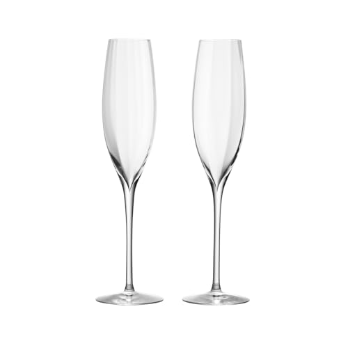 Waterford Elegance Optic Classic Champagne Flute, PairZWIESEL GLAS Pure Champagne Glass (Set of 4), Champagne Flutes wi
