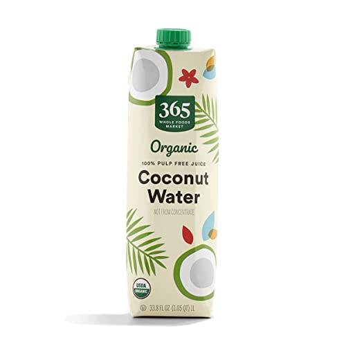 365 by Whole Foods Market, Organic Coconut Water, 100% Pulp-Free Juice, 33.8 Fl Oz