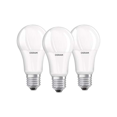 (-57%) Osram LED Lamps Base Classic A, in Kolbenform mit E27-Sockel, Nicht Dimmbar, Ersetzt 100 Watt, Matt, Kaltweiß - 4000 Kelvin, 3er-Pack