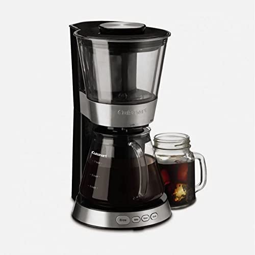 Cuisinart DCB-10P1 Automatic Cold Brew Coffeemaker with 7-Cup Glass Carafe, Silver and Black