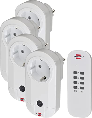(-37%) Brennenstuhl Funkschalt-Set RC CE1 4001, 4er Funksteckdosen Set