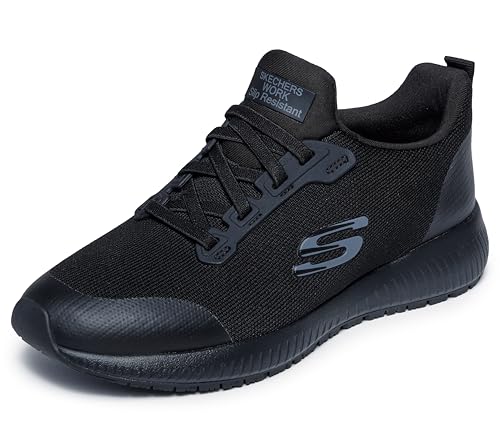 Skechers Women's Squad Sr Food Service Shoe, Black, 8.5