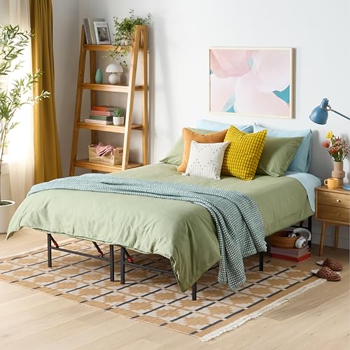Amazon Basics Foldable Metal Platform Bed Frame Queen 14 Inch
