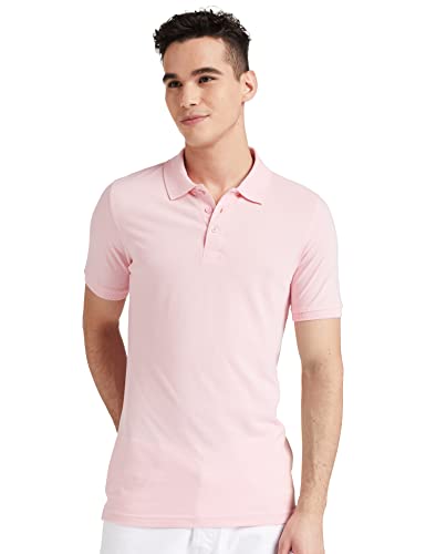 Amazon Brand - Symbol Men's Cotton Rich Solid Polo Tshirt | Collar Tshirts | Half Sleeves | Plain-Regular Fit (Available in Plus Sizes and Combo Pack 