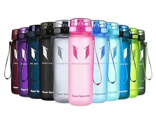 Super Sparrow Bouteille d'eau - Gourde - 500ml - sans BPA - Convient pour Le Sport, la randonnée, l'école, Le Bureau, en Plein air