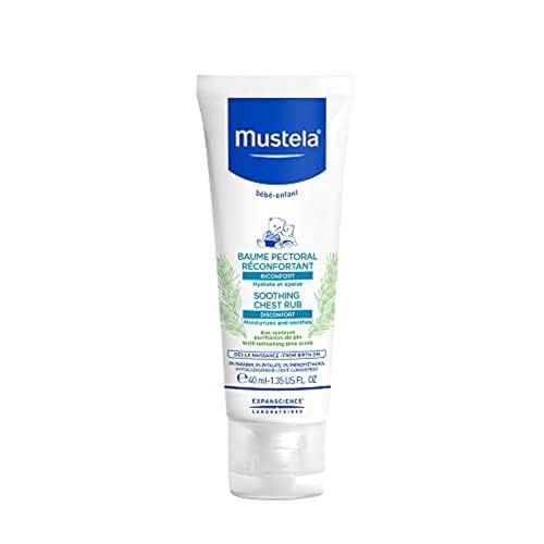 Mustela Bálsamo Peitoral Reconfortante 40 ml, Mustela Bebê, Azul, 40 ml