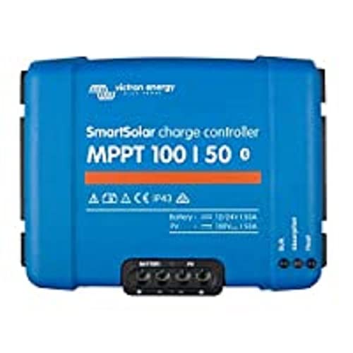 Victron Energy SmartSolar MPPT Solar Charge Controller (Bluetooth) - Charge Controllers for Solar Panels - 100V, 50 amp, 12/24-Volt