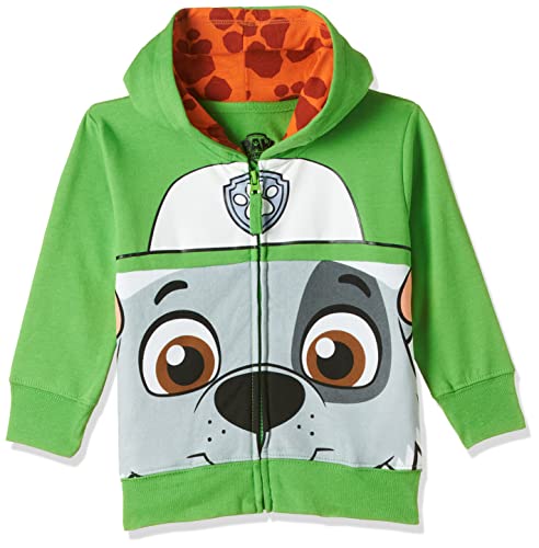 Nickelodeon Toddler Boys' Paw Patrol Character Big Face Zip-Up Hoodies, Green, 4T