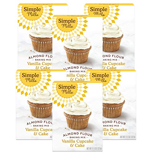 Simple Mills Almond Flour Baking Mix, Vanilla Cupcake & Cake Mix - Gluten Free, Plant Based, Paleo Friendly, 11.5 Ounce 