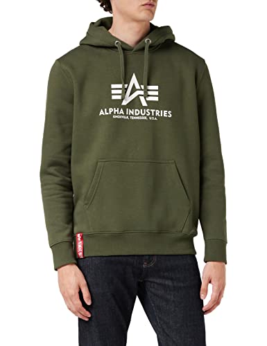 🔥 STARKER PREIS (-40%) Alpha Industries Basic Hoody Kapuzensweat für Herren Dark Green