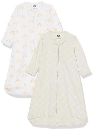 Hudson Baby Unisex Baby Cotton Long-Sleeve Wearable Sleeping Bag, Sack, Blanket, Duck, 0-3 Months