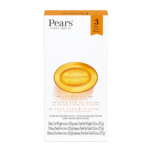 Pears Original Glycerin Soap Bar - Pure & Gentle Glow | With 98% Pure Glycerin | For Hydration & Glow | With Plant Based Cleanser for Skin & Body | Pa