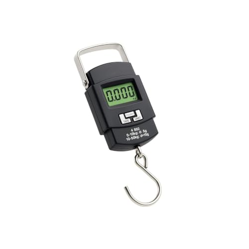 ATOM A 302 Electronic Digital Hanging Stainless Steel Hook Luggage Portable Scale with LCD Display For Industrial Fishing Factory Use Capacity 50Kg