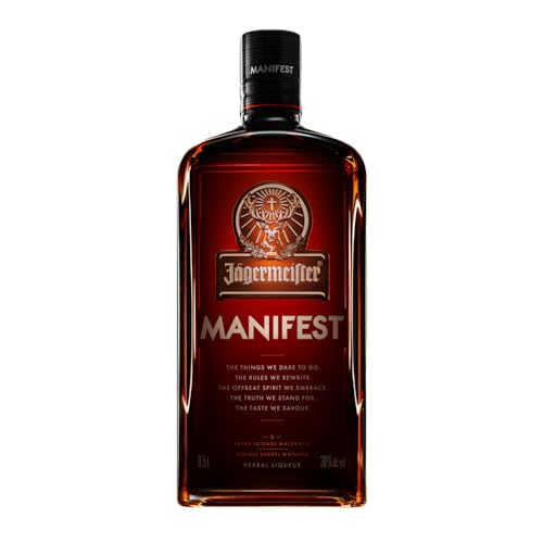 Jägermeister MANIFEST Herbal Liqueur | 1L | 38% ABV | Luxury German Liqueur | Spirits | Best Served Neat Over Ice