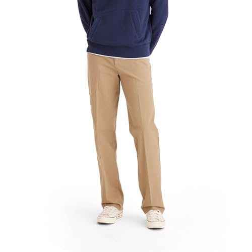 Dockers Men's Classic Fit Workday Smart 360 Flex Pants (Standard and Big & Tall), New British Khaki, 38W x 32L
