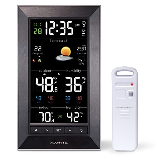 AcuRite Digital Vertical Weather Forecaster 01121M Easiest to Use A straightforward indoor/outdoor
