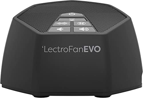 Adaptive Sound Technologies LectroFan EVO White Noise Machine - Compact Sleep Sound Machine for Bedroom, Travel, Study & More - 22 Non-Looping Fan, White & Ocean Noise Variations - Charcoal