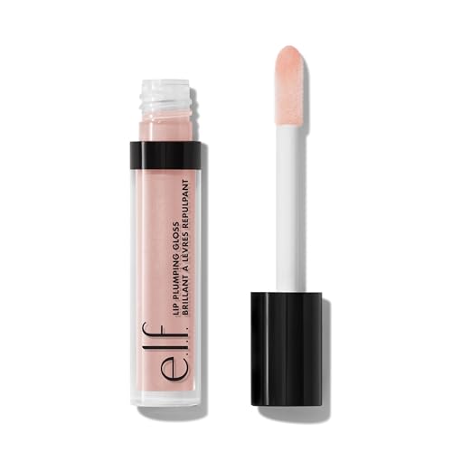 e.l.f. Lip Plumping Gloss, High-Shine Sheer Color, Hydrates & Creates Fuller Lips With Vitamin E, Vegan & Cruelty-Free, Pink Cosmo
