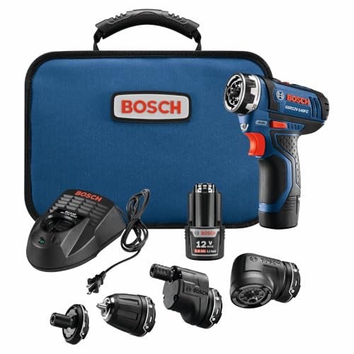Bosch Cordless Electric Screwdriver 12V Kit, 5-in-1 Extreme Versatility A compact, lightweight body