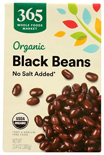 365 by Whole Foods Market, Organic Unsalted Black Beans, 13.4 Ounce