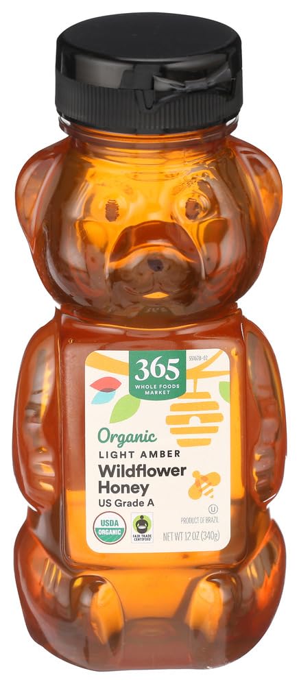 365 By Whole Foods Market Organic Light Amber Wildflower Honey 12