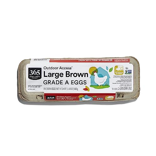 365 by Whole Foods Market, Cage-Free Non-GMO Large Brown Grade A Eggs, 12 Count