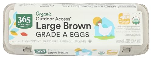365 by Whole Foods Market, Organic Large Brown Grade A Eggs, 12 Count