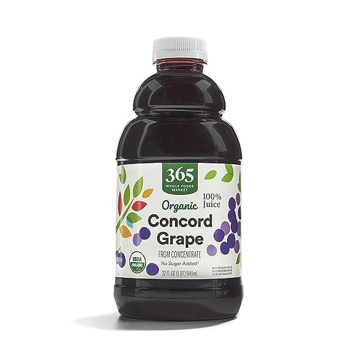 365 by Whole Foods Market, Organic 100% Juice, Concord Grape, 32 fl oz