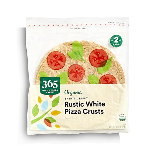 365 by Whole Foods Market, Organic Rustic White Thin & Crispy Pizza Crusts, 2 ct