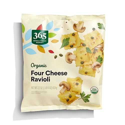 365 by Whole Foods Market, Organic Four Cheese Ravioli, 22 oz, (Frozen)