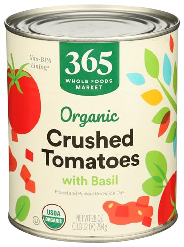 365 by Whole Foods Market, Organic Crushed Tomatoes With Basil, 28 Ounce