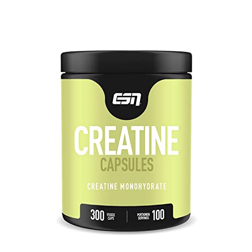 (-28%) ESN Ultrapure Creatine Monohydrate - Kapseln mit Kreatin-Monohydrat - 3 g Kreatin pro Portion zur Unterstützung der körperlichen Leistung - geschmacksneutral und vegan - 300 Kapseln