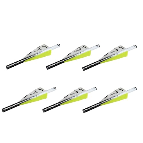 New Archery Products NAP Quikfletch 3" Hellfire Crossbow Fletching (6 Pack), Yellow