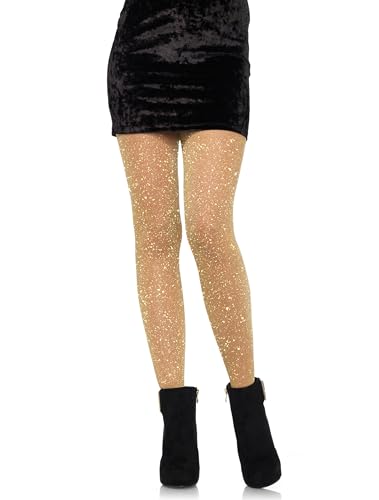 Leg Avenue womens Lurex Shimmer Tights. Costume Accessories, Gold, One Size US