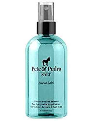 Pete & Pedro SALT - Natural Sea Salt Spray for Hair Men & Women, Adds Instant Volume, Texture, Thickness, & Light Hold | Texturizing & Thickening | As Seen on Shark Tank, 8.5 oz.