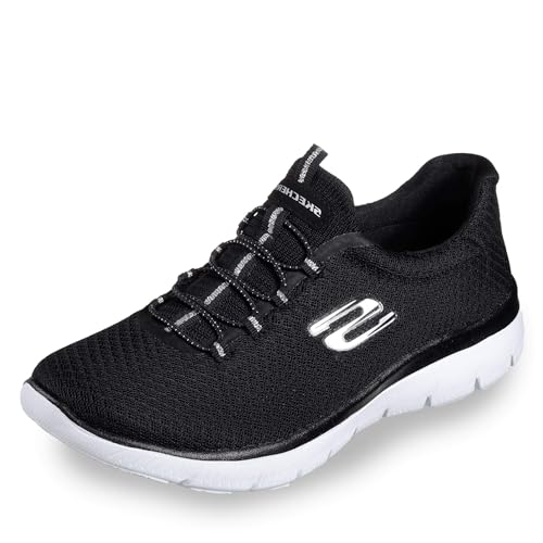 (-45%) Skechers Damen Summits 12980 Turnschuhe, Black Mesh/ White Trim, 39 EU