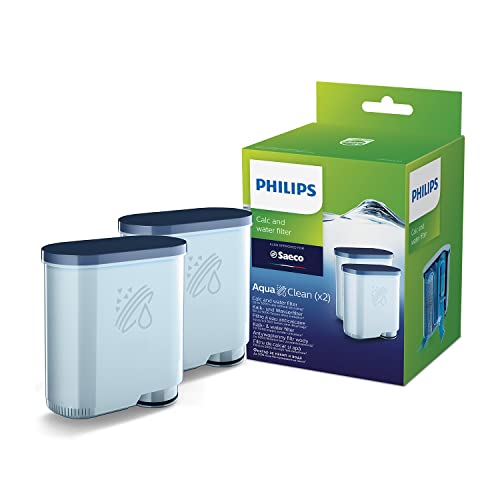 (-43%) Philips AquaClean Filter, Kalkschutz, natürliche Kalkentfernung, verbesserter Kaffeegeschmack, einfache Installation, bis zu 5.000 Tassen ohne Entkalken, Click&Go-System, 2x Filter im Set (CA6903/22)
