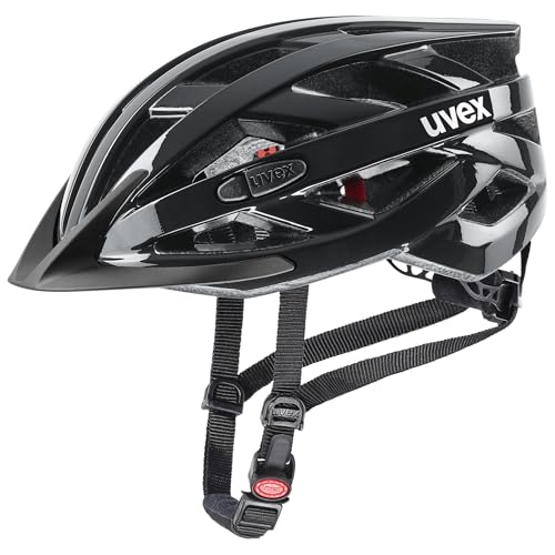 uvex i-vo 3D - lightweight all-round helmet for women and men - individually adjustable fit - expandable with LED light - black - 52-57 cm