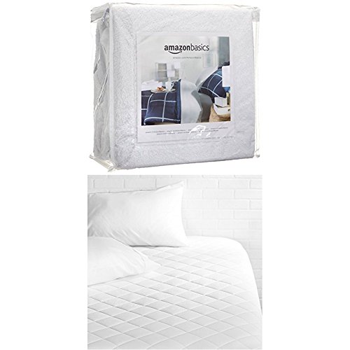 Amazon Basics Mattress Protector And Mattress Topper Bundle 18 Deep Queen Pricepulse