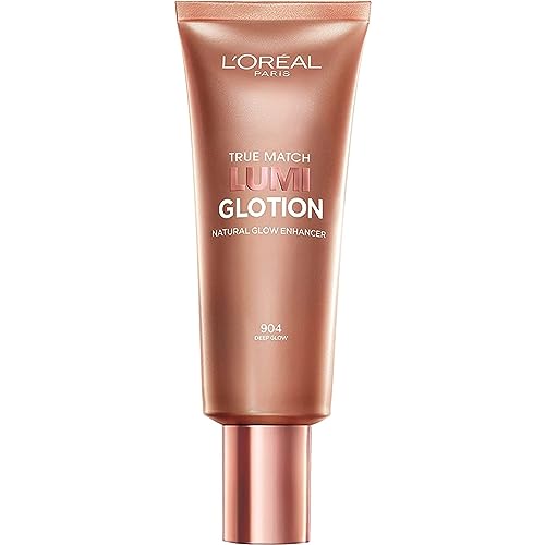 L'Oreal Paris Makeup True Match Lumi Glotion, Natural Glow Enhancer, Illuminator Highlighter, Bronzing Drops For a Sun-Kissed Glow, 904 Deep