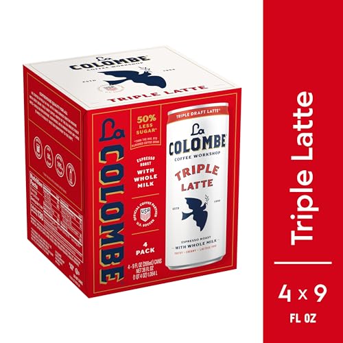 La Colombe Triple Draft Latte - 9 Fl. Oz. 4 Pack - 100% Arabica, Single-Origin, Brazilian Cold Brew Coffee with Lactose-Free Foamy Milk, Premium Coffee On the Go, 175mg Natural Caffeine