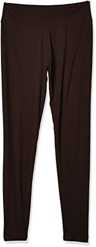 SATINA Brown Leggings for Women - High Waisted Brown Tights for Women - Buttery Soft Full Length Tummy Control Legging - Stretchy, Comfortable, and Non-See Through - Available in Capri and Full Length