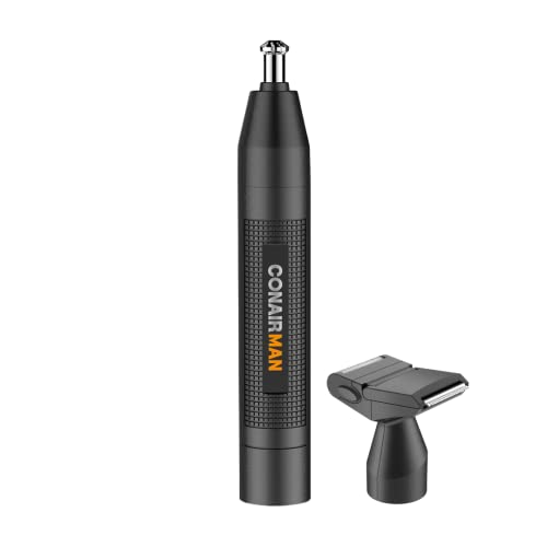 ConairMan Nose Hair Trimmer for Men, For Nose, Ear, and Eyebrows, Patent 360 Bevel Blade for No Pull, No Snag Trimming E