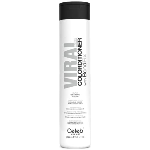 Celeb Luxury Intense Color Depositing Colorconditioner Conditioner + BondFix Bond Rebuilder, Vegan, Sustainably Sourced Plant-Based, Semi-Permanent, Viral and Gem Lites Colorconditioners