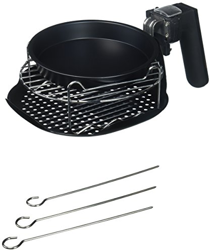 Air Fryer Accessories Set Grill Pan Rack with Skewers Compatible 3.5L Plus