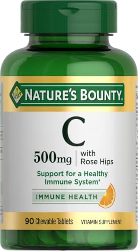 Nature's Bounty Vitamin C 500mg Chewable Tablets 90 Count